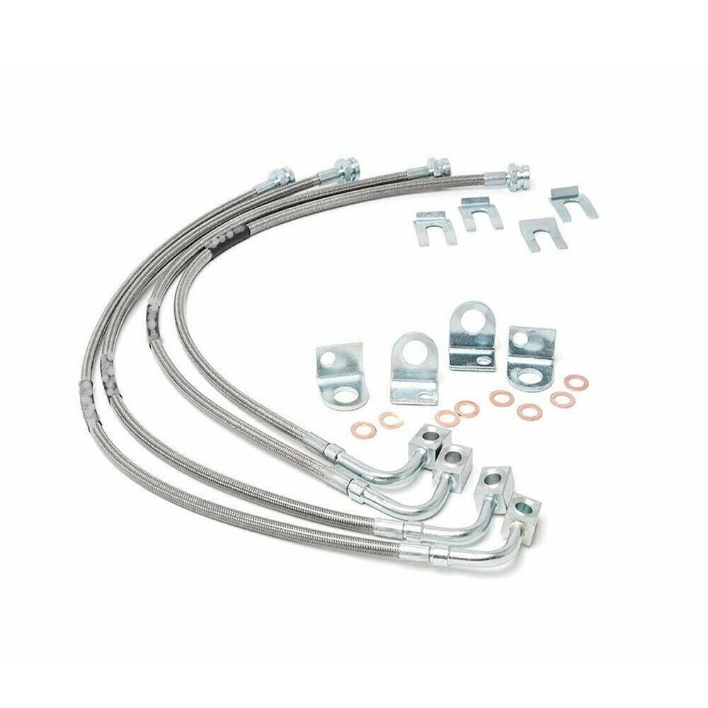 for Jeep for Wrangler 2.0 3.6L 3.8L 2007-2018 Stainless Brake Lines Front&Rear 89716 Q