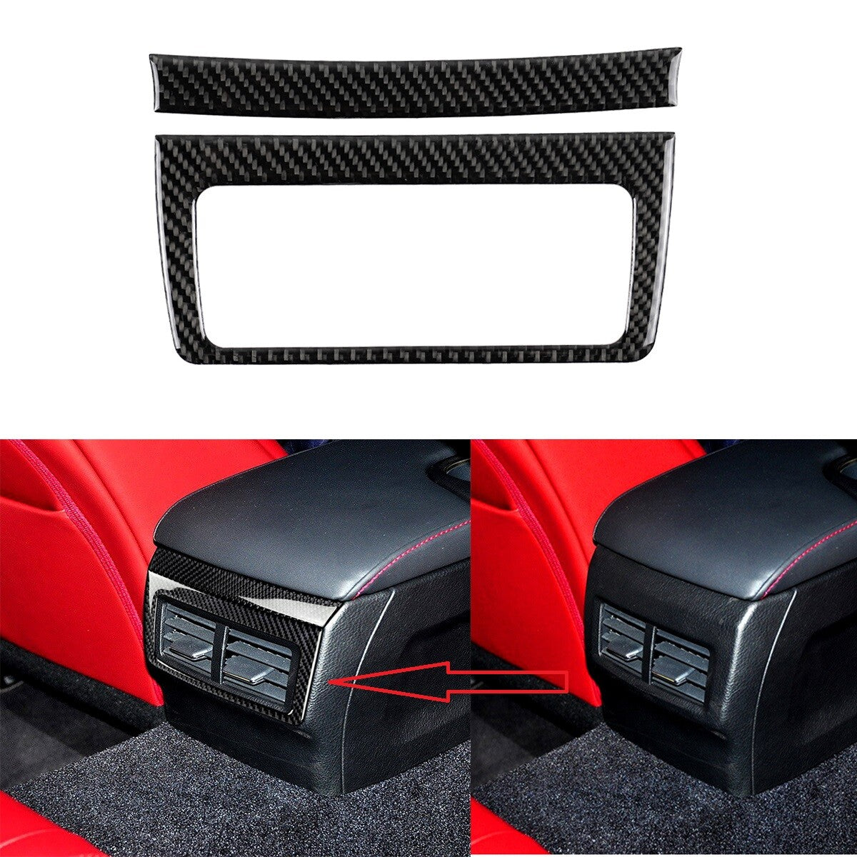 Carbon fiber rear air vent socket cover trim suitable for Lexus IS250 IS350 2014-18