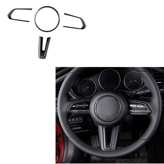 for Mazda CX-50 CX50 2023-25 ABS Carbon Fiber Steering Wheel Decor Cover Trim 4X