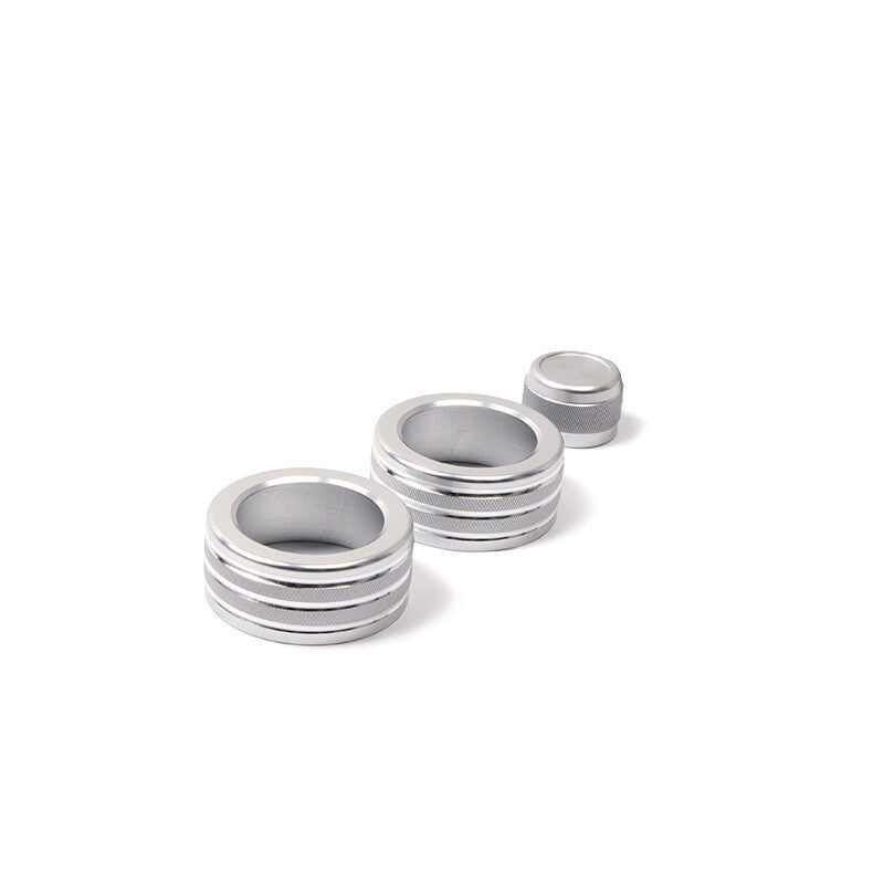 For 2005-2012 for BMW 3-Series E90 Silver Aluminum Console AC Knob Ring Cover Decor