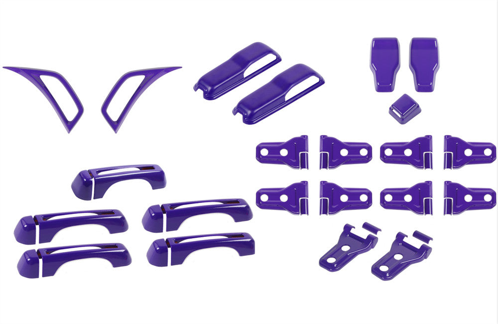 37¡ÁPurple Exterior Accessories Full Set Kit Trim for Jeep for Wrangler JL 4Dr 2018+