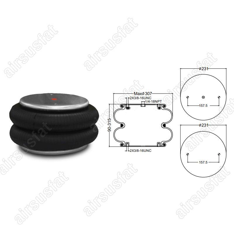 For Firestone W013587443 / 2B12-305 Air Suspension Spring Bag Assembly