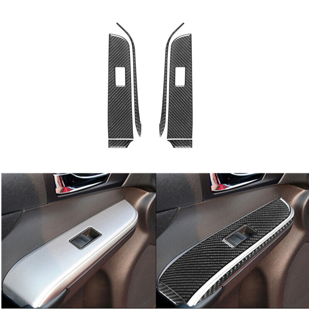 Carbon Fiber Window Lift Panel Cover Trim For M-class W164 2006-11 v