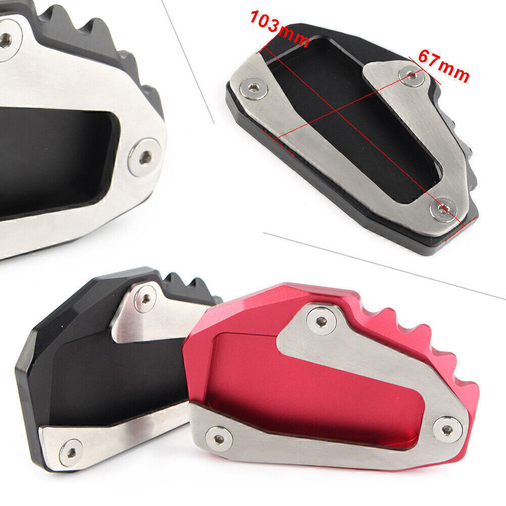for Ducati Monster/Multistrada Red Side Kickstand Foot Stand Extension Plate Pad Q