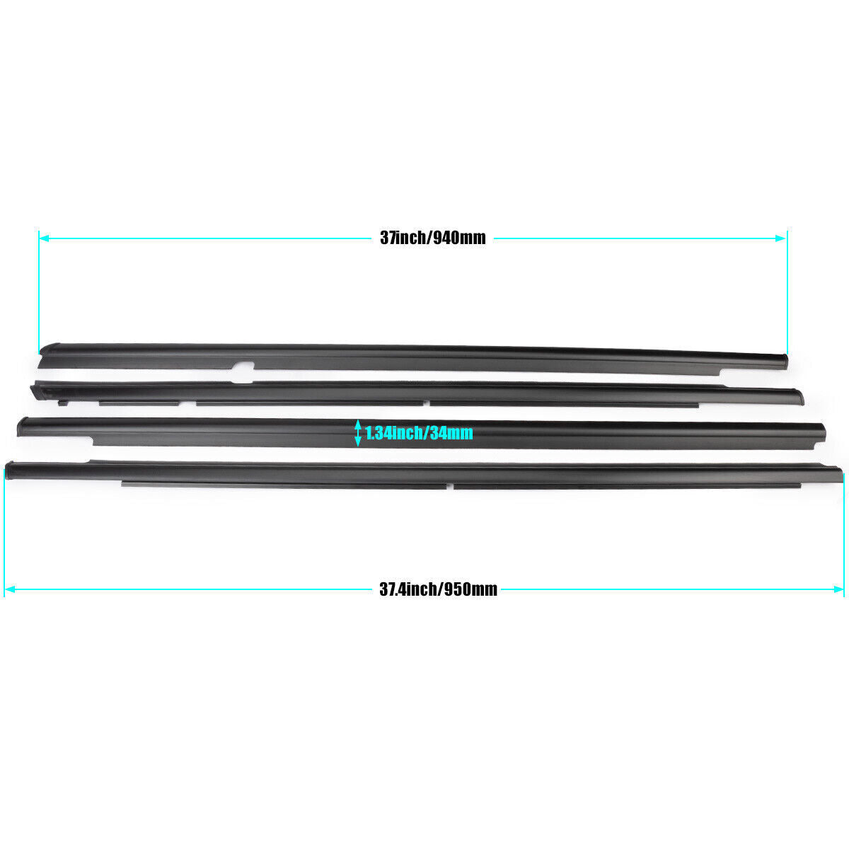 4x 5757A017 for Mitsubishi Lancer Outside Window Weatherstrip Seal Belt Molding