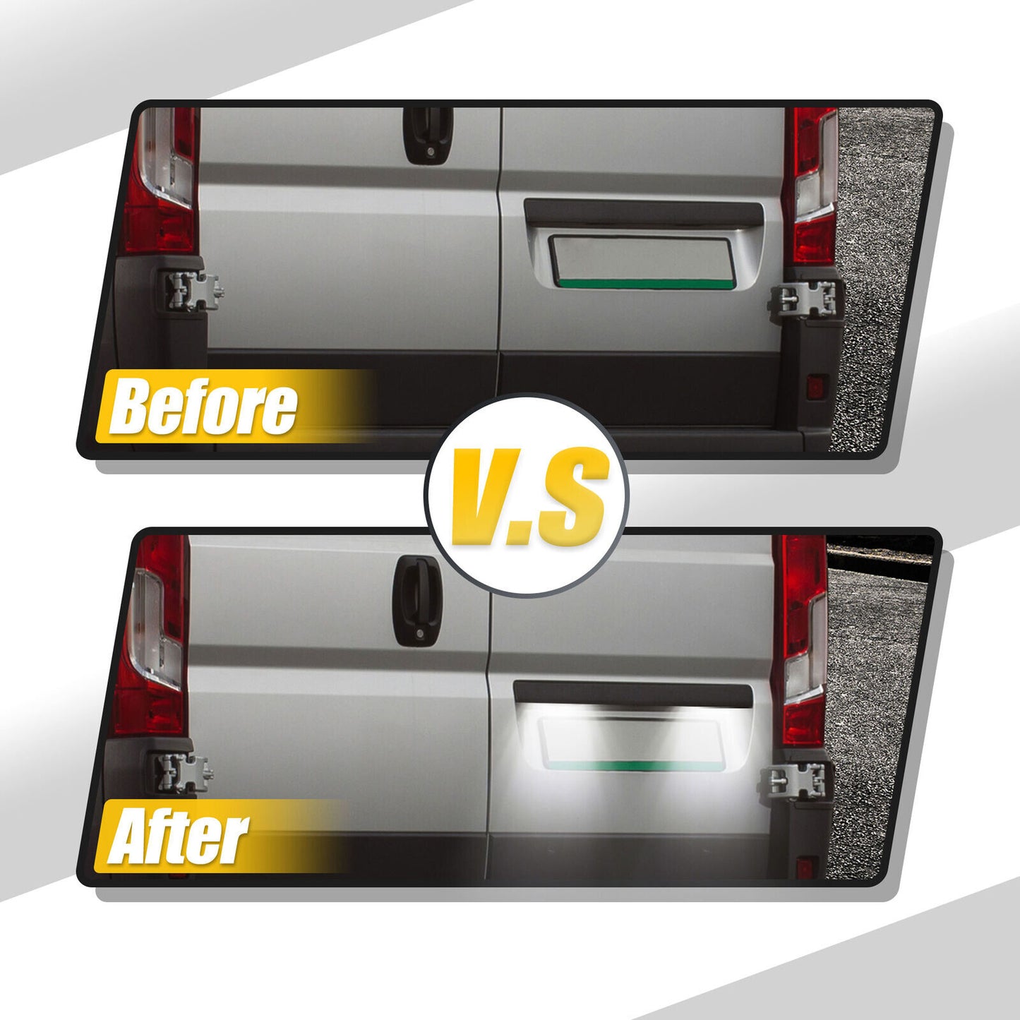 2PCS LED Licence for Fiat Ducato for Citroen Jumper for Peugeot Boxer Number Plate Light