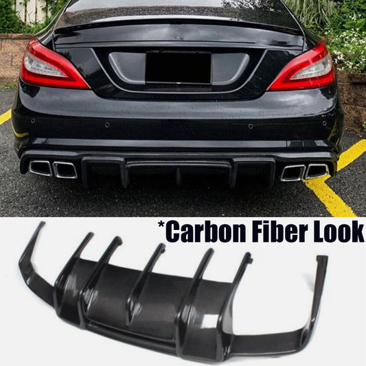 Rear Bumper Diffuser Spoiler Carbon Fiber for Benz W218 CLS550 CLS63 AMG 2012-18 n