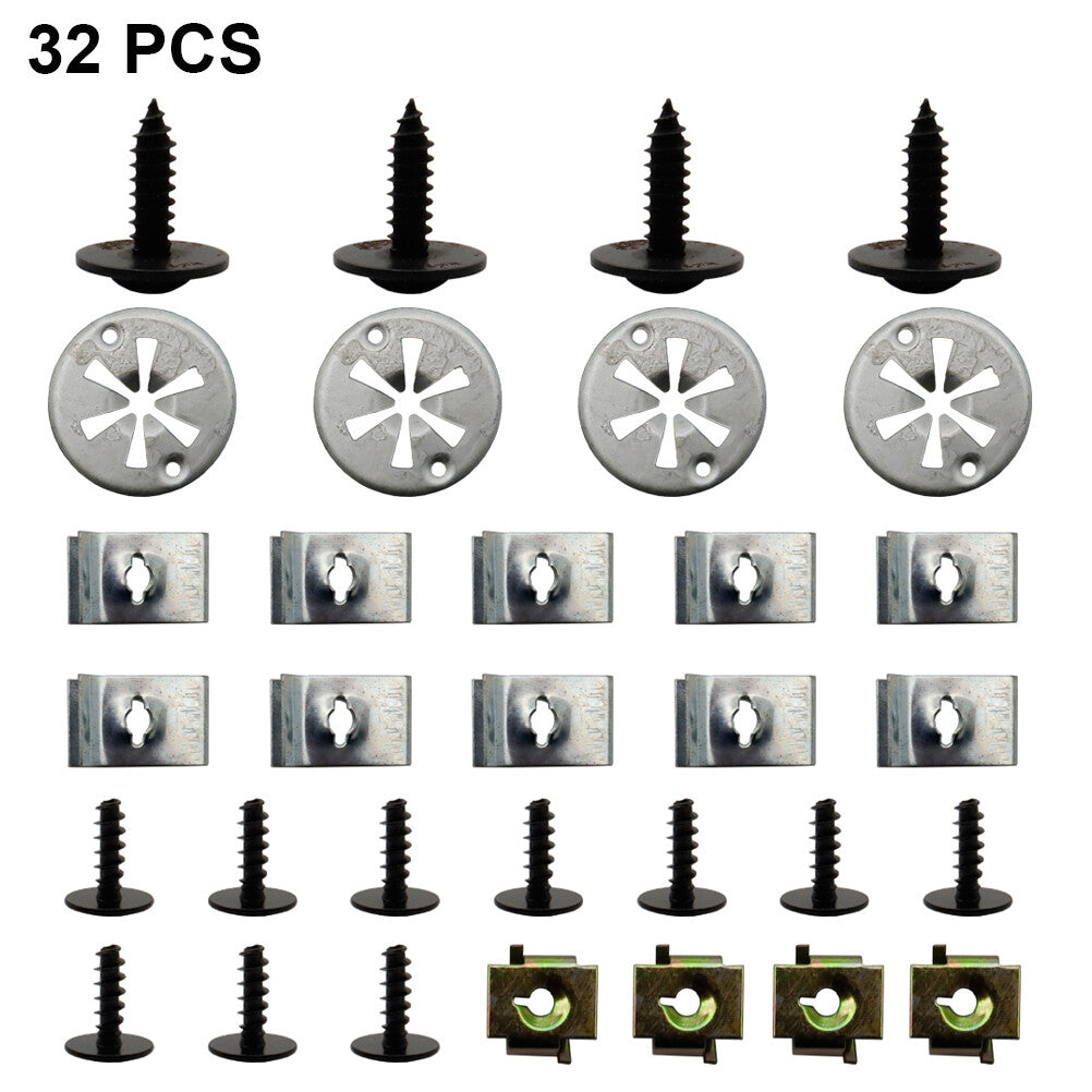 32x KFZ Unterfahrschutz Einbausatz Clips Schrauben Befestigungs Für for Audi for VW , for Golf