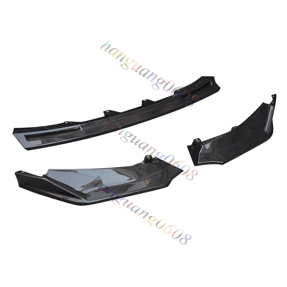 V Style for BMW G80 G82 M3 M4 21+ Carbon Fiber Front Bumper Lip Spoiler Splitter Q
