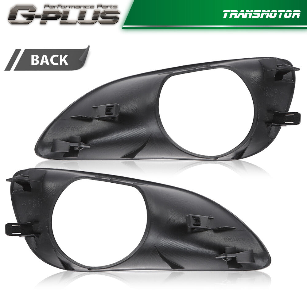 Fits 2007 - 2013 for Yaris Black Bumper Fog Lamp Cover Trim Border - v