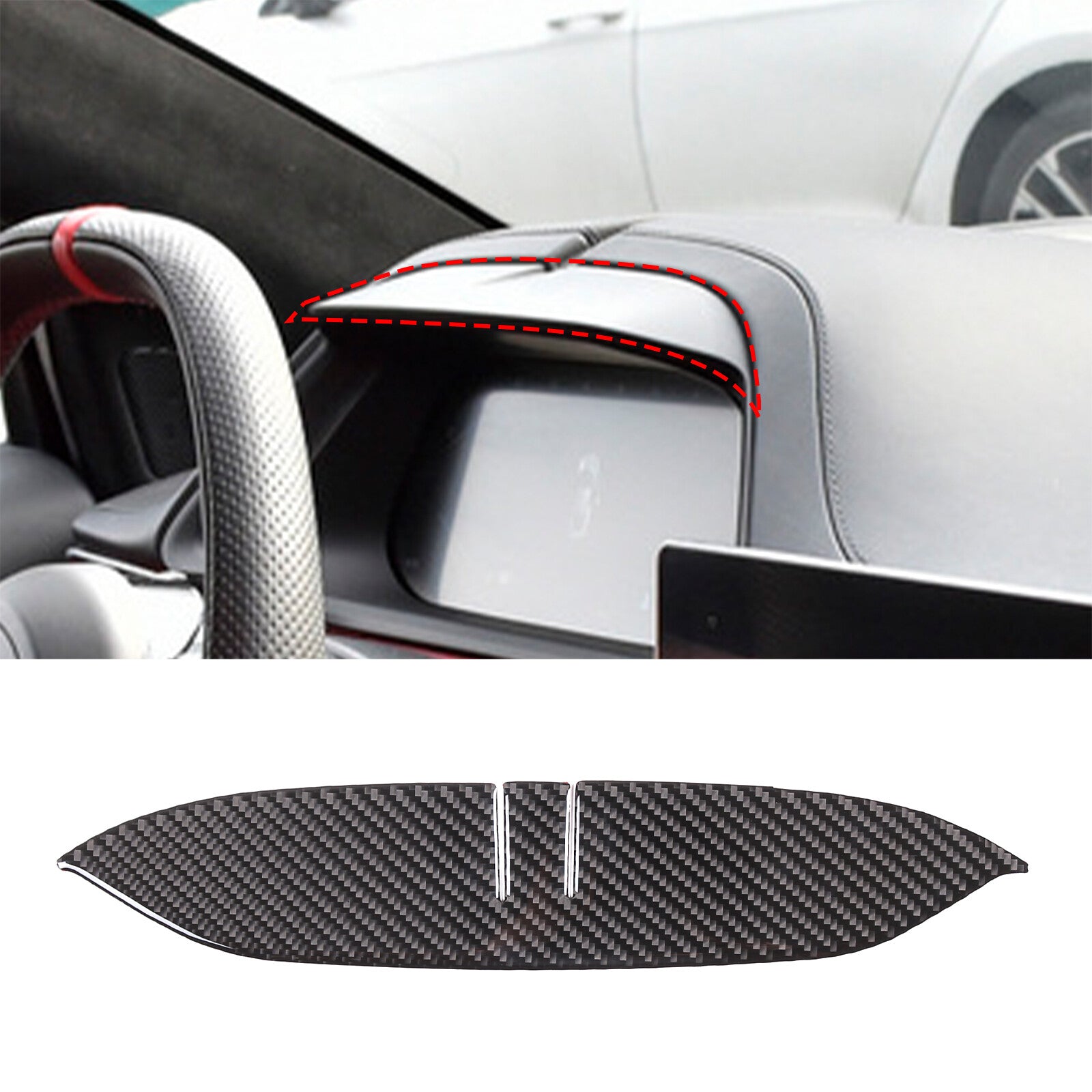 Red Carbon for Mazda Miata MX-5 4th 2Dr Interior Handbrake Trim Cover 2016-24- v