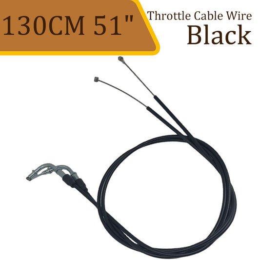 130cm 51-inch Black Throttle Cable and Clutch Cable Kit for Harley Sportster XL n