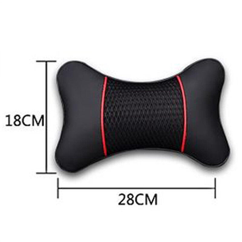 2-Pack Car for Seat Headrest Cushions and Neck Pillows (PU Leather) - n