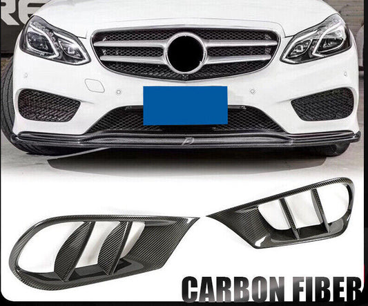 Carbon Fog Lamp Grill Air Vent Cover for Mercedes-Benz E Class W212 Sport 13-16 Q