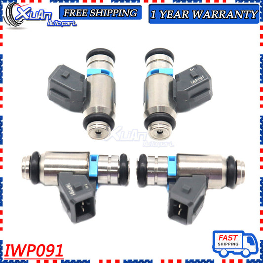 IWP091 4x fuel injector nozzles suitable for seats, for Skoda Polo, Lupo Gti, Fabia, and for Golf 1.6L. v