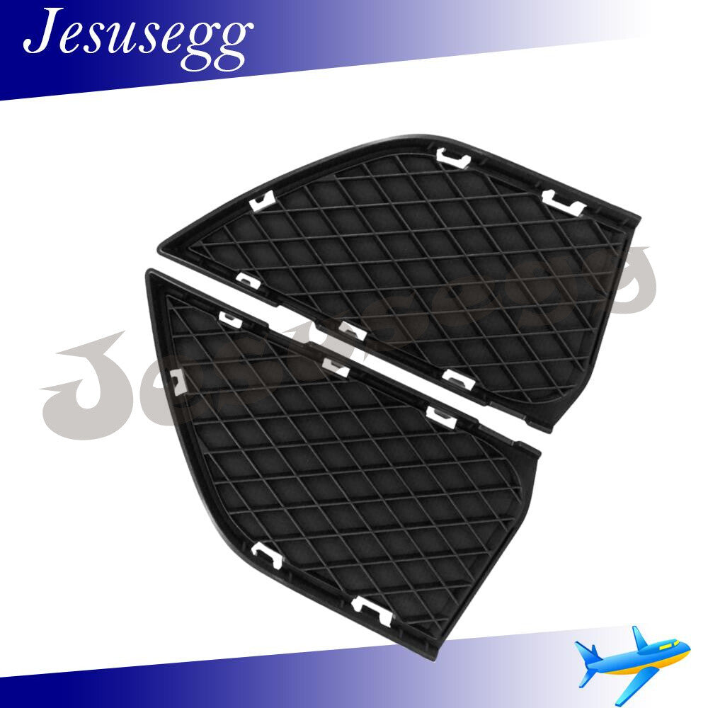 2pcs Front LH+RH Bumper Outer Grille Closed Grid For 07-10 for BMW X3 E83 LCI Black