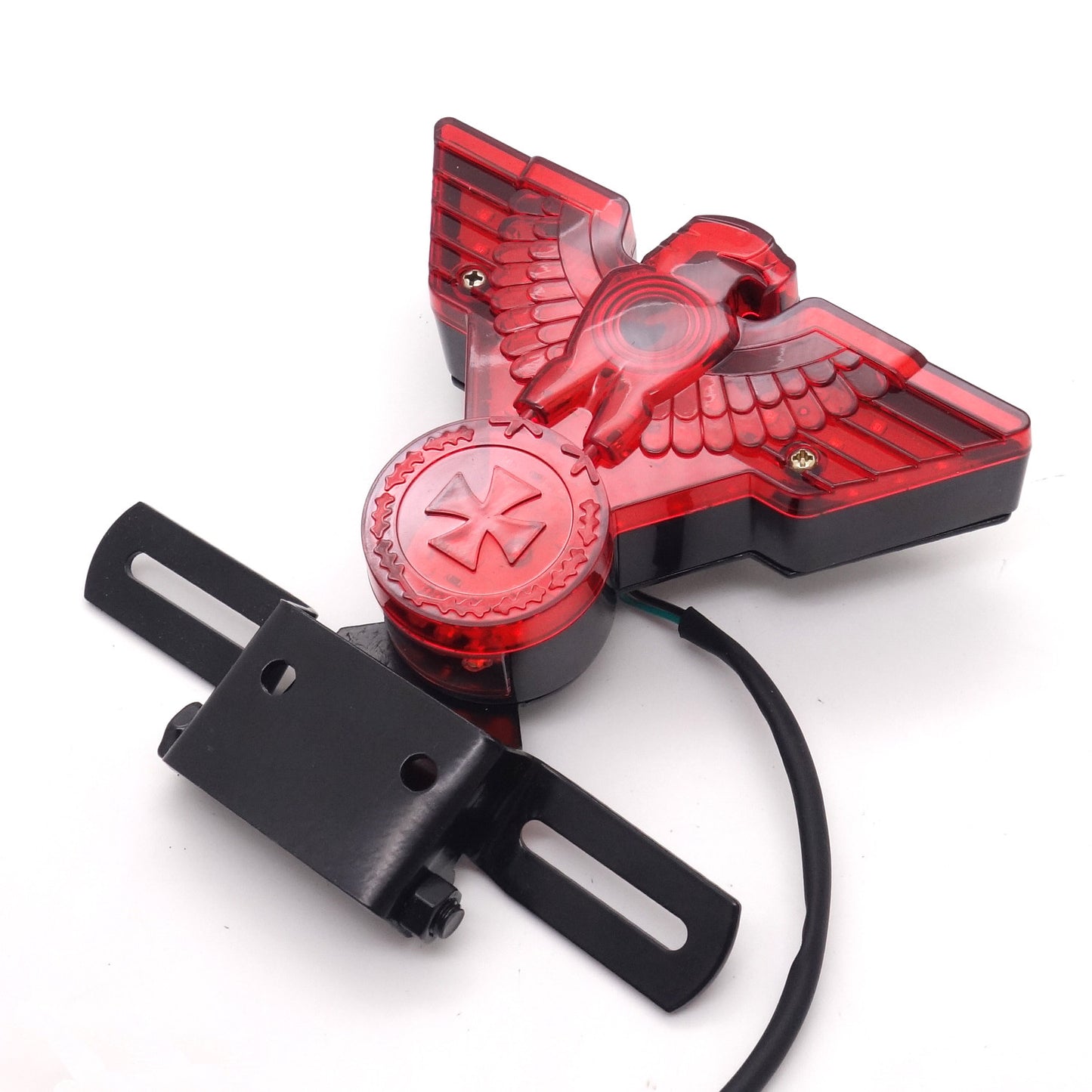 Warbird Hinged LED Rear License Brake Tail Light Lamp for Harley Bobber Chopper Q