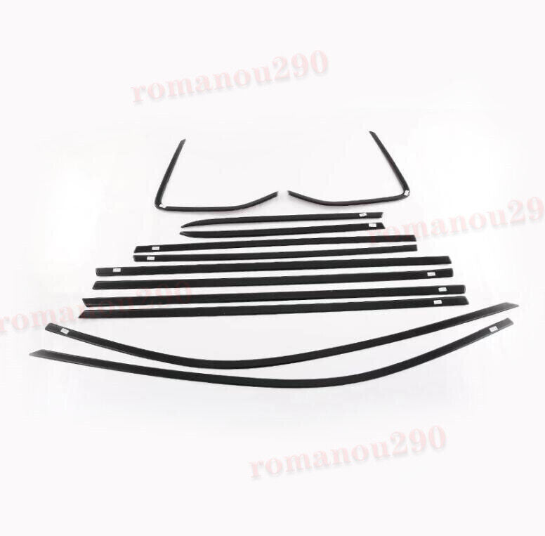 Plastic Gloss Black Car Side Window Strip Cover For Rogue 21-23 Trim B n