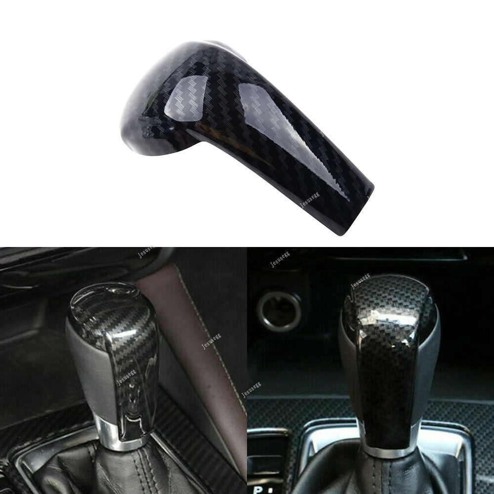 Carbon Fiber Black Gear Shift Knob Cover Trim for Mazda 3 6 CX-3 CX-5 CX-9 Black