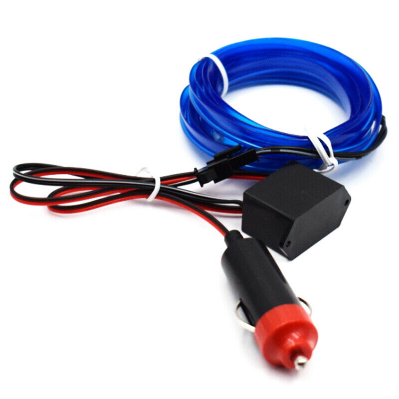 2M LED Car Interior Decor Blue Atmosphere Wire Strip Light Lamp Accessories