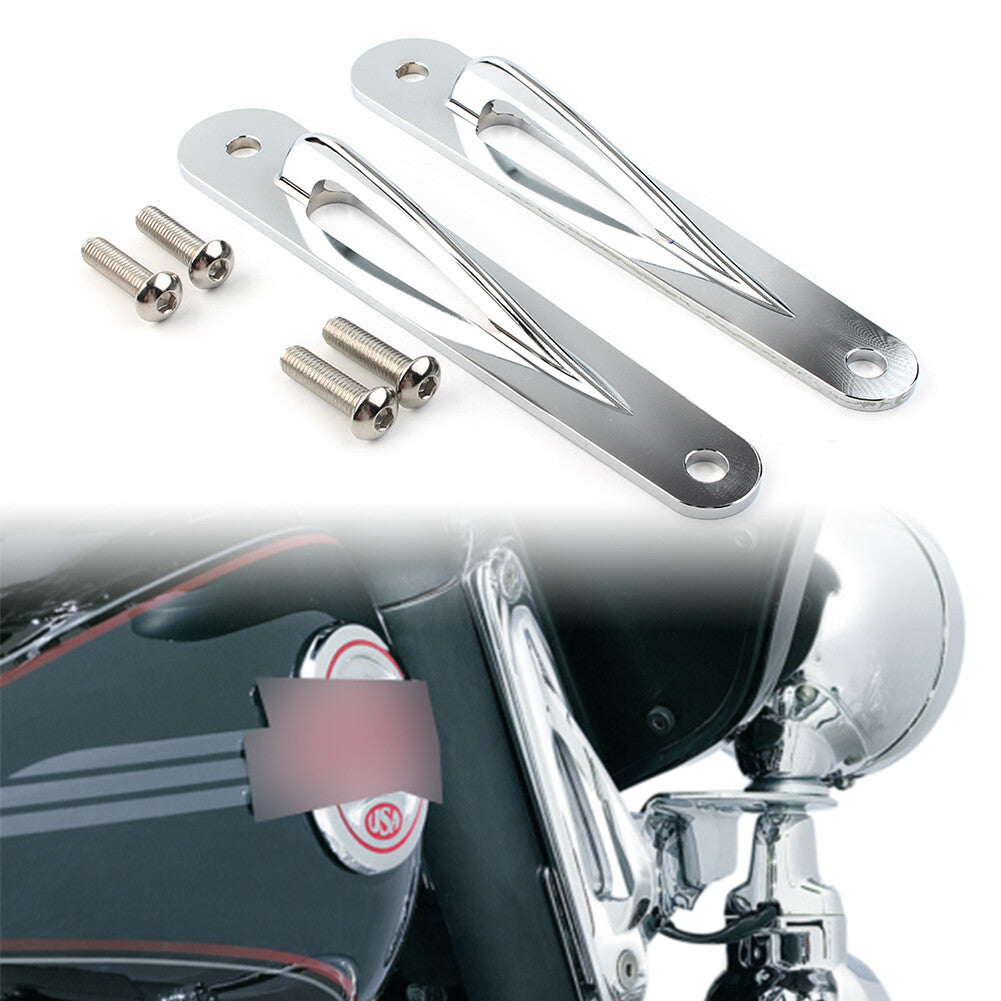 Chrome Custom Tie-Down Brackets Teardrop Fits for Harley Touring Ultra Limited