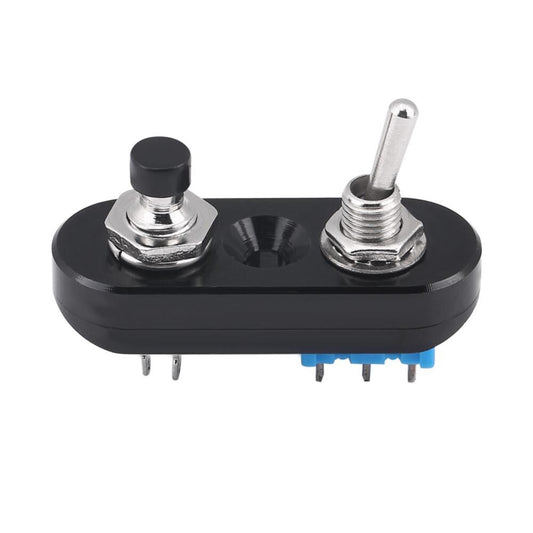 Motorcycle Handlebar Control Headlight ON-OFF Horn Button Switch Black Universal Q