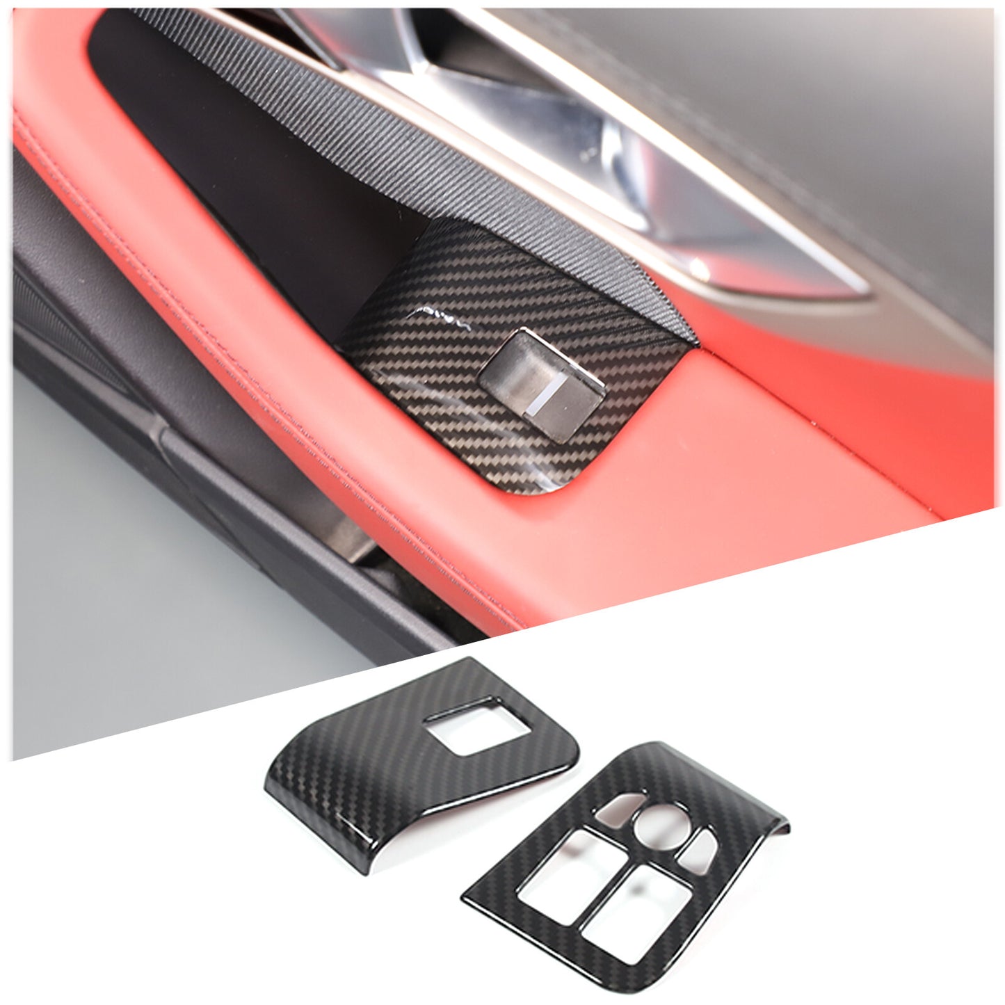 Smooth black rear window shutter panel decorative protective cover suitable for @ Supra 19-22- v