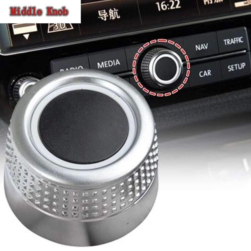 Front Central Control Navigation Host Knob for VW Touareg 2011-2017 Silver New n