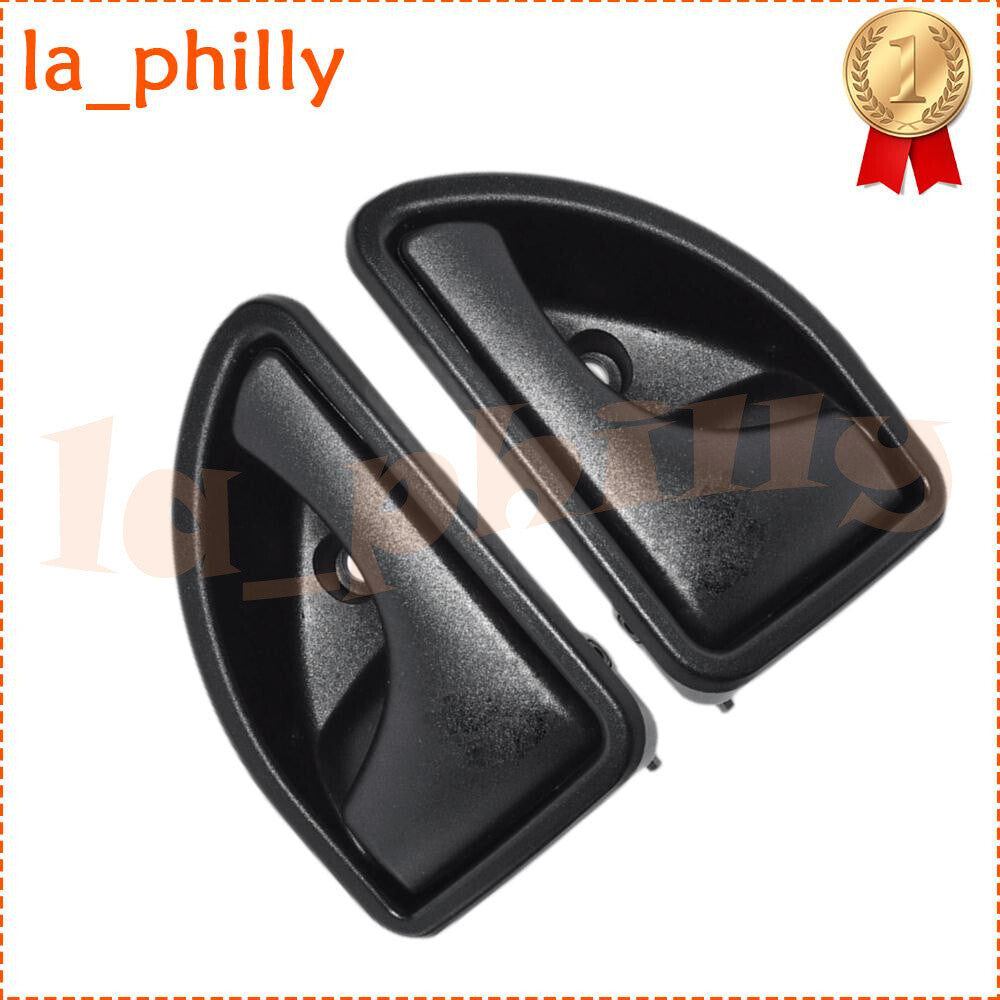 2x Black Inside Door Handle Right  Left Side for Renault Kangoo Twingo Q
