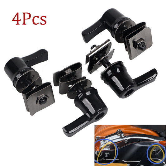 Black saddlebag lock mounting anti-theft bolts and screws suitable for Harley-Davidson Road Kings - n