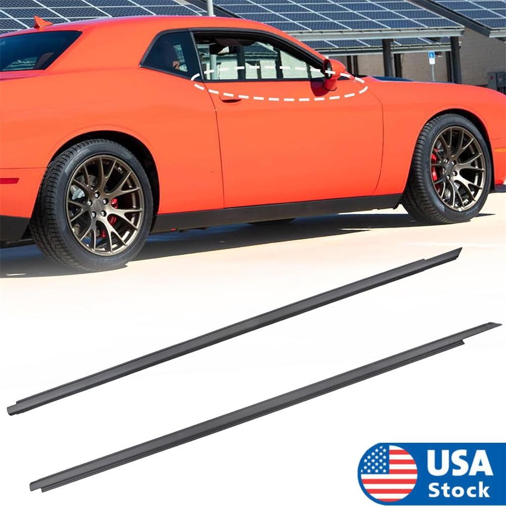 2PCS Weatherstrip Window Moulding Trim Seal Belt for Dodge for Challenger 2008-2022
