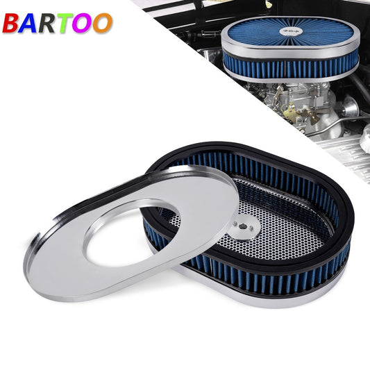 12 Oval Full Finned Air Cleaner Washable Filter For 5-1/8â€?Carburetors Demon Q