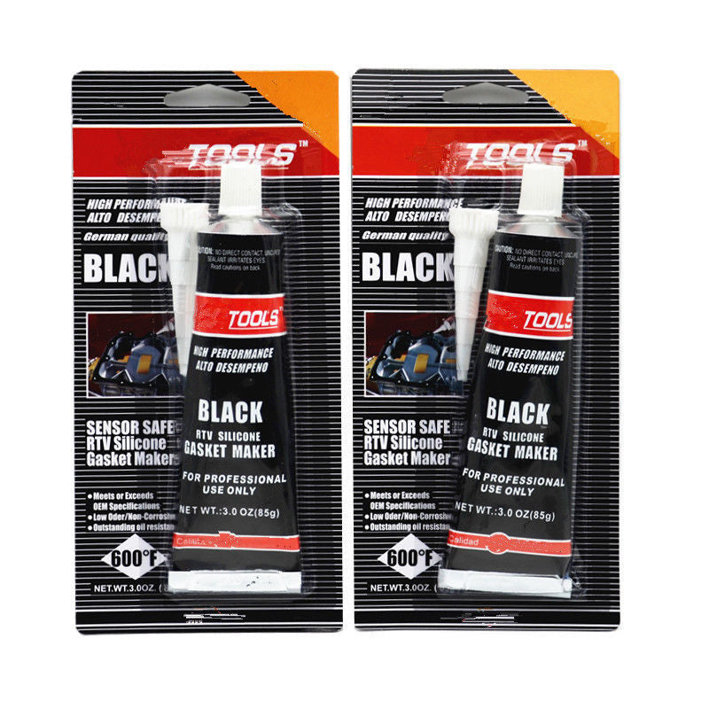 2x Car Engine Cover High Temperature Silicone Glue Silicone Sealant Adhesive BK