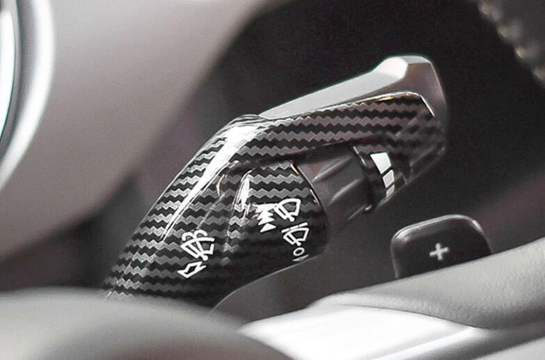 for Ford for Mustang 2015-2022 Black Carbon Fiber Wiper Gear Shift Lever Decoration