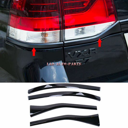 Glossy Black Rear Taillight Strip Trim Fit for Toyota for Land Cruiser LC200 2016-21