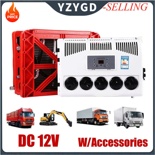 12V 12000BTU Truck Cab Air Conditioner For Semi Trucks Bus RV Caravan Split A/C Q