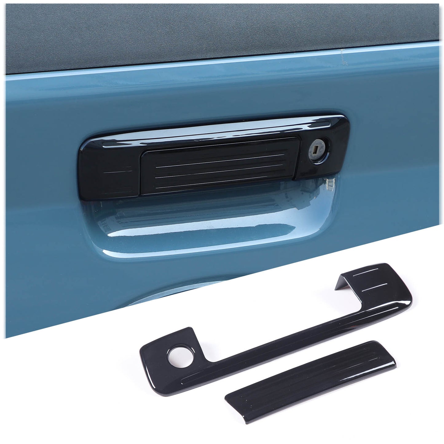 Black rear tailgate handle cover trim for 2022-23 Maverick n