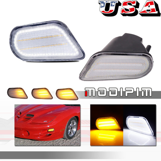 L+R turn signal LED replacement for 98-02 for Pontiac Firebird Trans Am transparent- v
