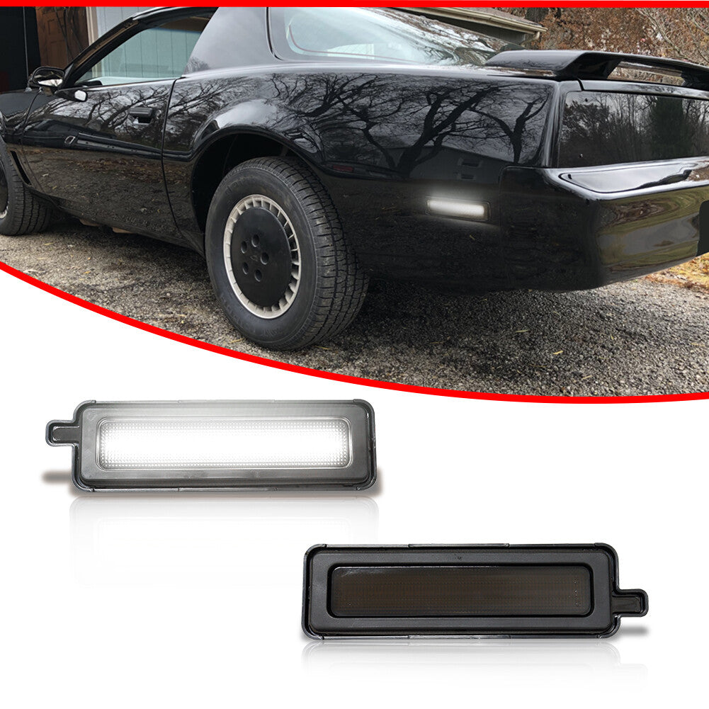 Suitable for 82-92 for Pontiac Trans Am Firebird rear bumper white LED side marker lights 2 pieces- v