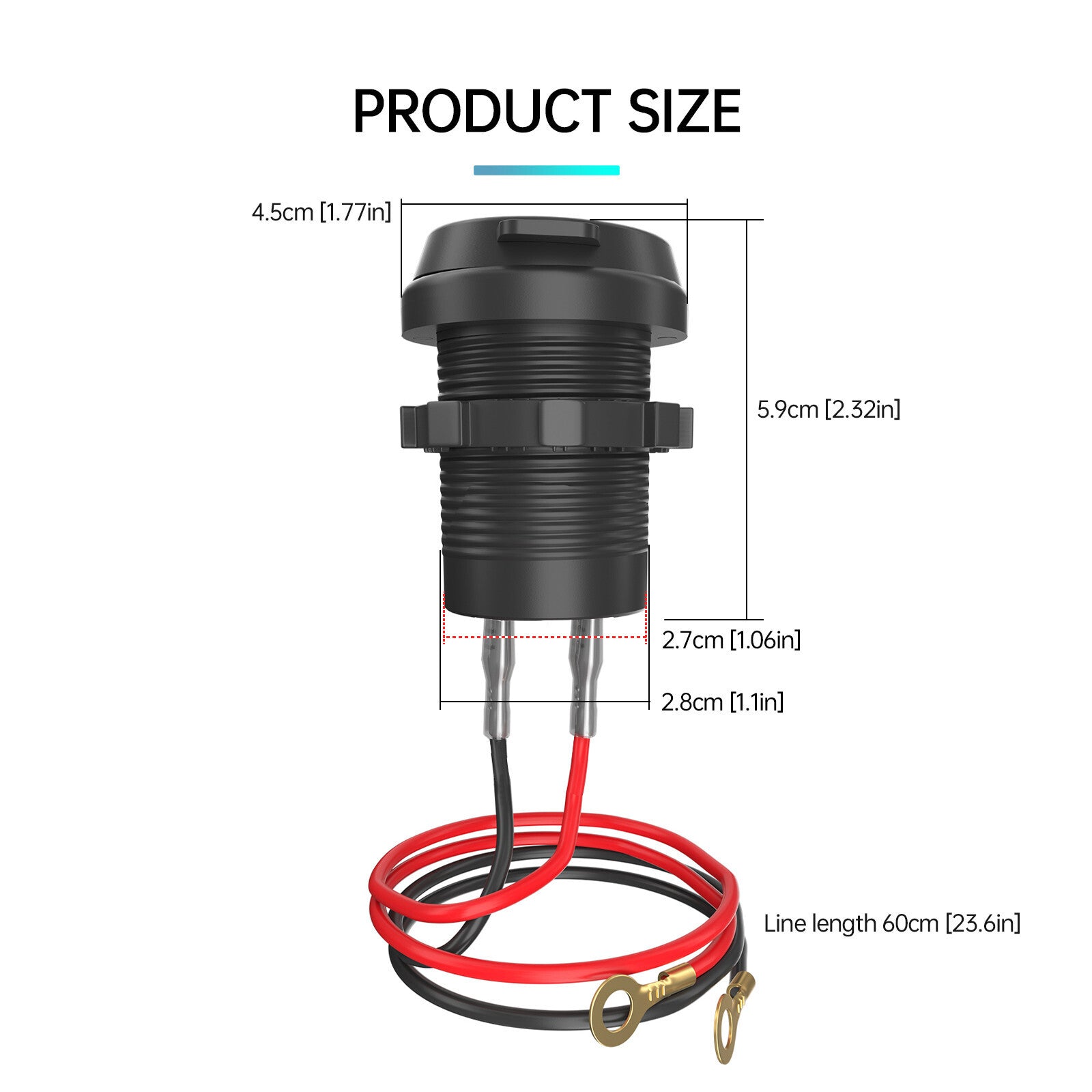 Car Phone for Charger Dual USB Type-C Charging Cigarette Lighter Socket Power Outlet