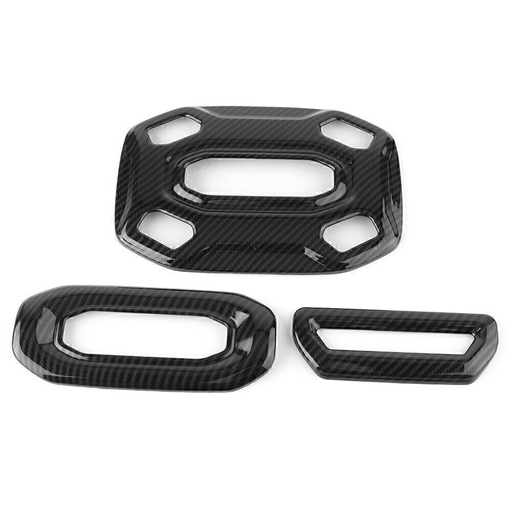ABS Carbon Fiber Roof Reading Lamp Light Cover Trim for 2018 for Jeep for Wrangler JL