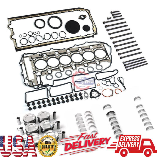 N55 3.0L Engine Piston Cylinder Overhaul Rebuild Kit Fit for BMW E82 F30 F32 F25