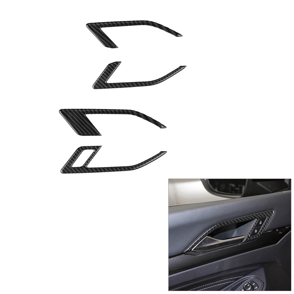 Red Carbon Fiber Rear Watercup Panel Trim Cover for Subaru Forester 2005-2008 v