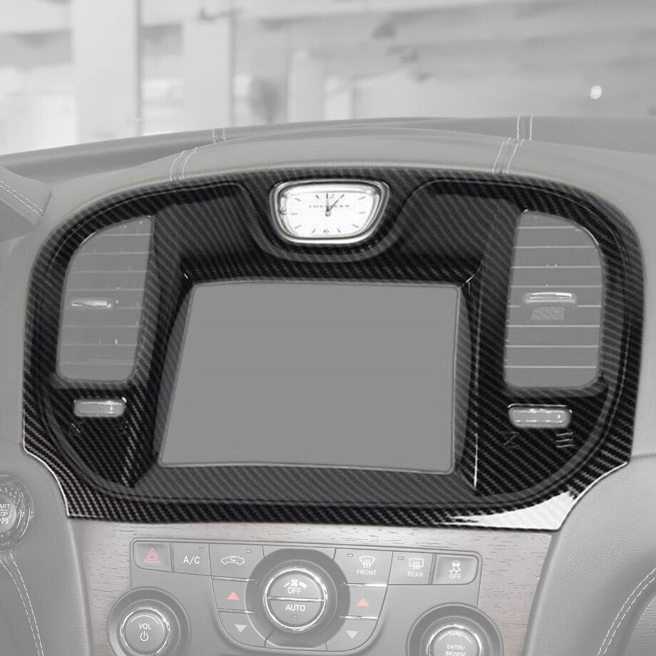 For 2015-2023 for Chrysler 300 ABS Carbon Central Control GPS Navigation Cover Trim