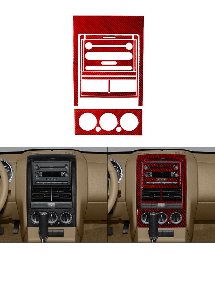 12Pcs Red for Camry 2012-2014 Carbon Fiber Interior Door Panel Cover Trim v