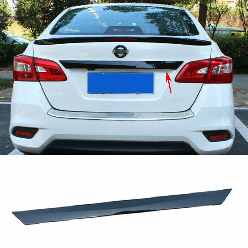 Glossy Black Tailgate Trunk Lid Molding Cover Trim for Nissan Sentra 2013-2019