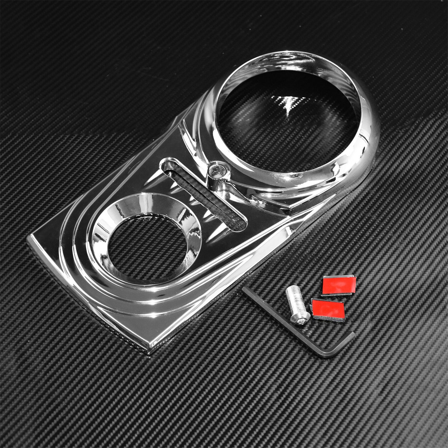 Chrome Dash Panel Insert Cover Fit for Harley Softail Dyna FXDWG FXSTC 1993-2015
