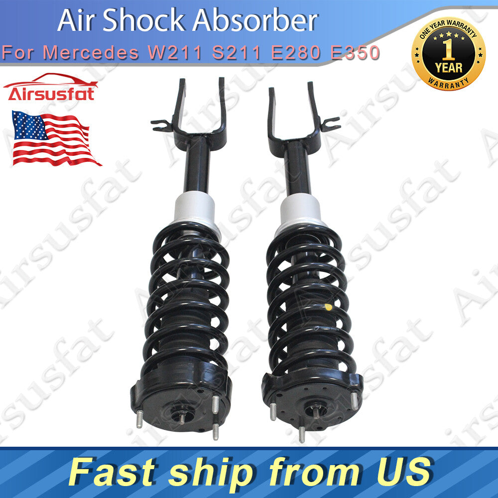 Pair for Mercedes W211 S211 E280 4WD Front L+R Shock Strut Assys without ADS US