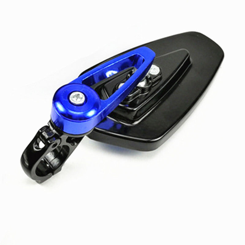 1 Pair 7/8 Motorcycle BlackBlue Rear View Handle Bar End Side Rearview Mirror