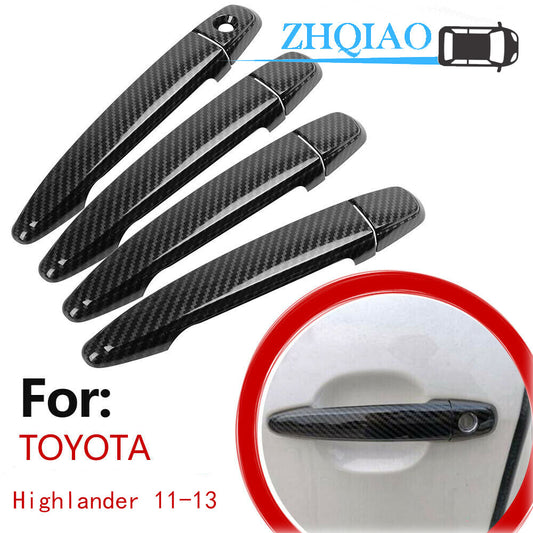 Carbon Fiber Side Door Handle Covers Trim Fit for TOYOTA 4Runner 03-09